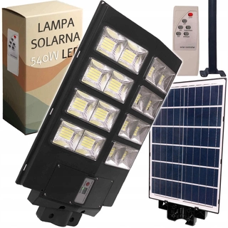 Uličná lampa - Pouličné svietidlo 540 W 54000 lm na solárne napájanie